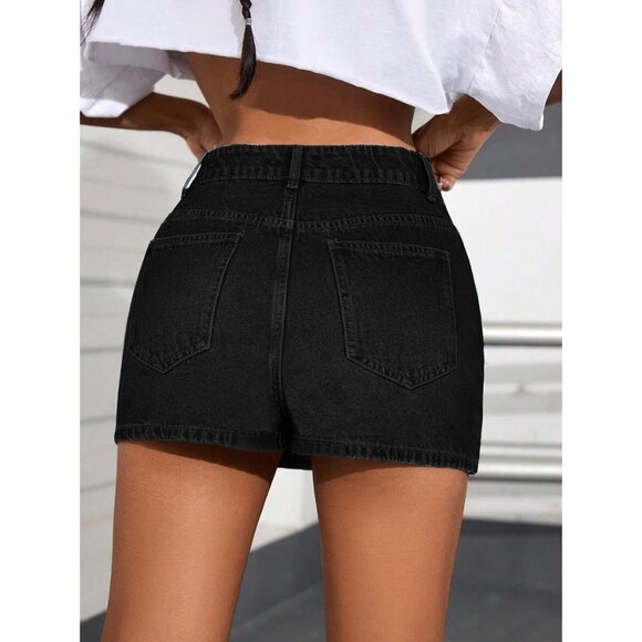 Denim Jean Skort High Waisted Mini Skirt with Shorts Casual Women’s - Picture 6 of 6